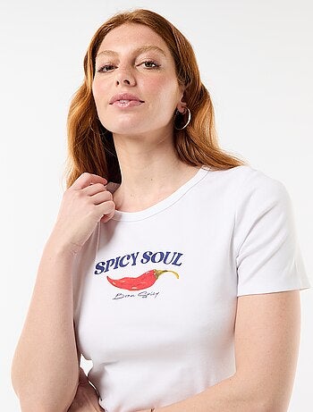 Camiseta estampada de manga corta