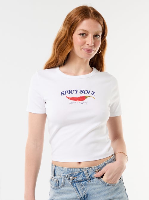 Camiseta estampada de manga corta - Kiabi