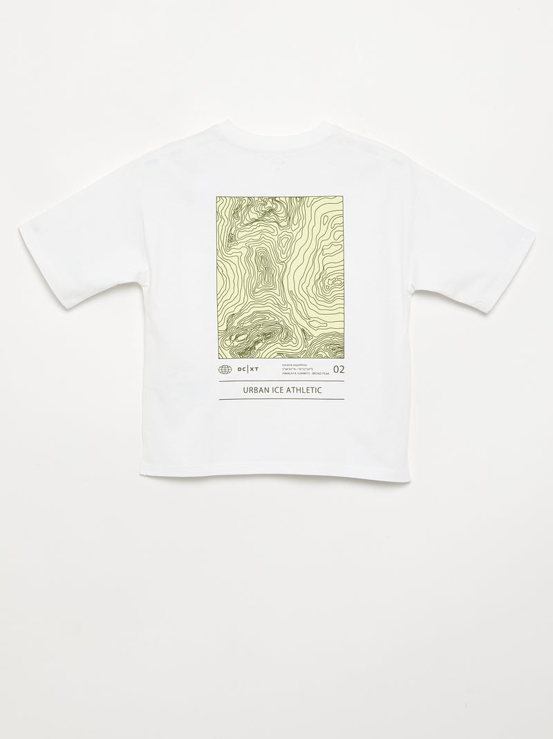 Camiseta estampada de manga corta Blanco - Kiabi