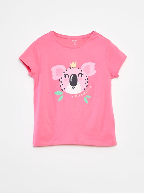 Camiseta estampada de manga corta con cuello redondo - Kiabi