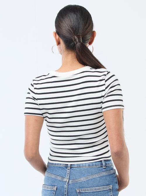 Camiseta estampada de manga corta con diseño - Kiabi