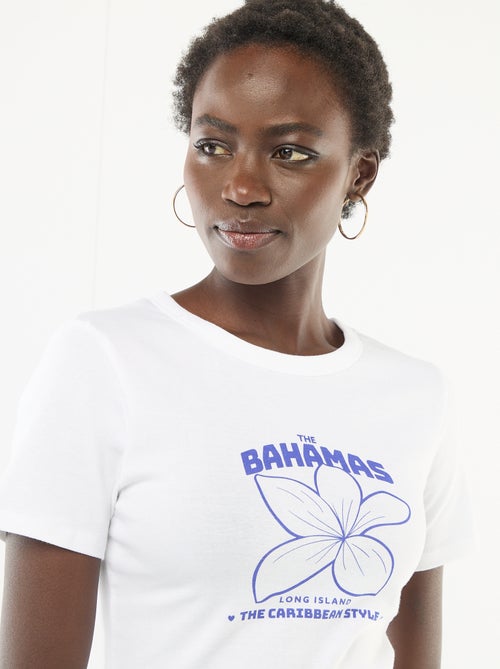 Camiseta estampada de manga corta con diseño - Kiabi
