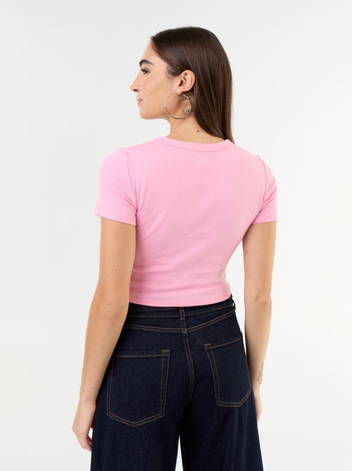 Camiseta estampada de manga corta con diseño - Kiabi