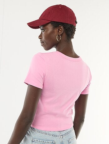 Camiseta estampada de manga corta con diseño