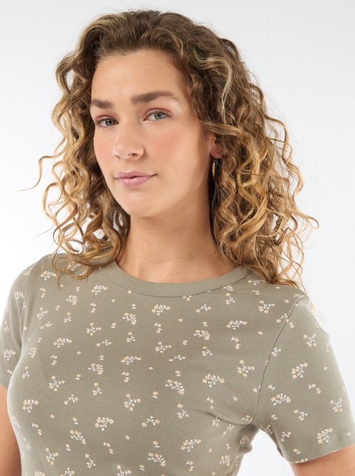 Camiseta estampada de manga corta con diseño - Kiabi