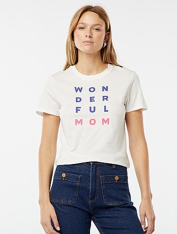 Camiseta estampada de manga corta 'Día de la Madre'