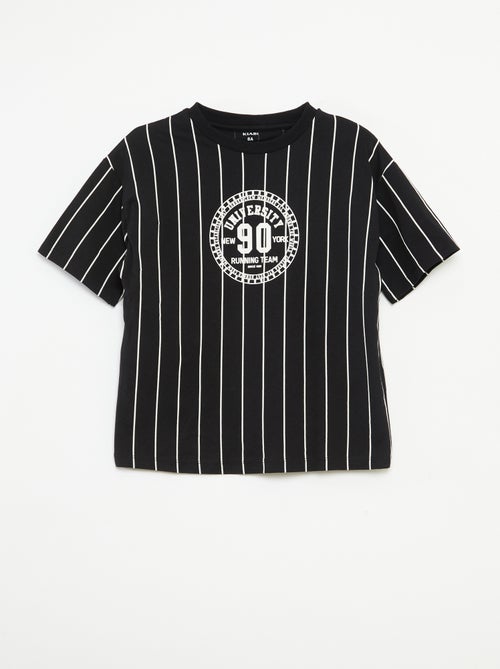 Camiseta estampada de manga corta estilo universidad americana - Kiabi