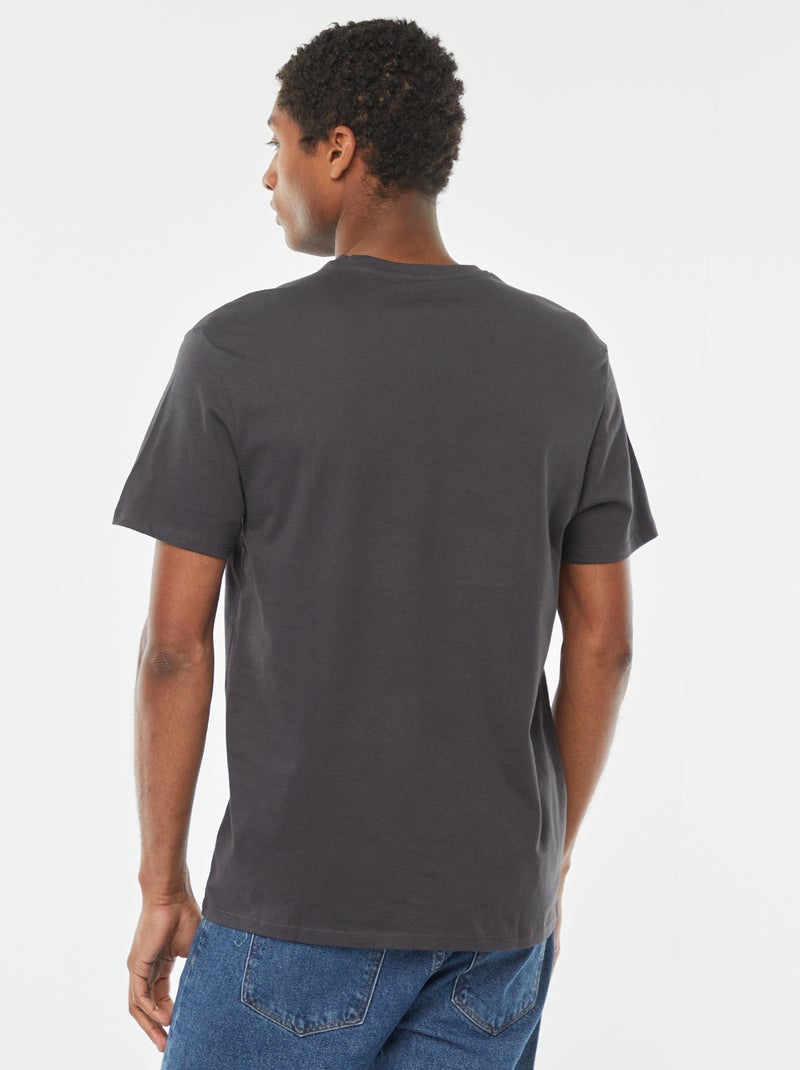 Camiseta estampada de manga corta GRIS - Kiabi