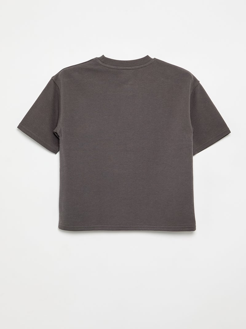 Camiseta estampada de manga corta Gris - Kiabi