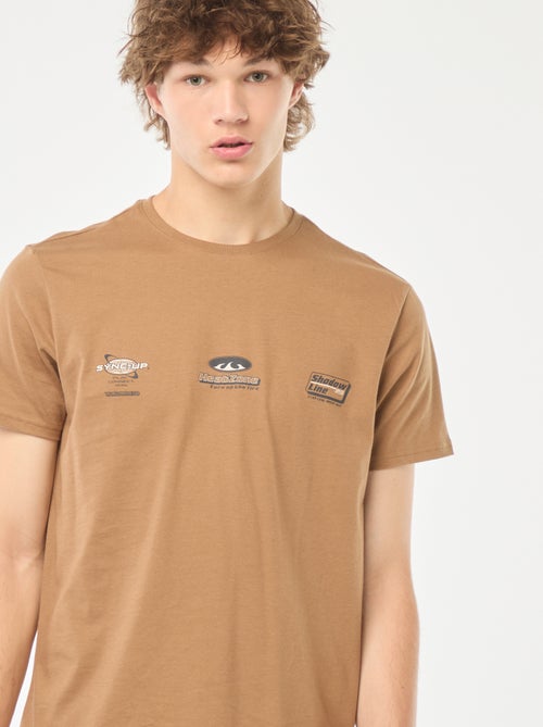 Camiseta estampada de manga corta - Kiabi