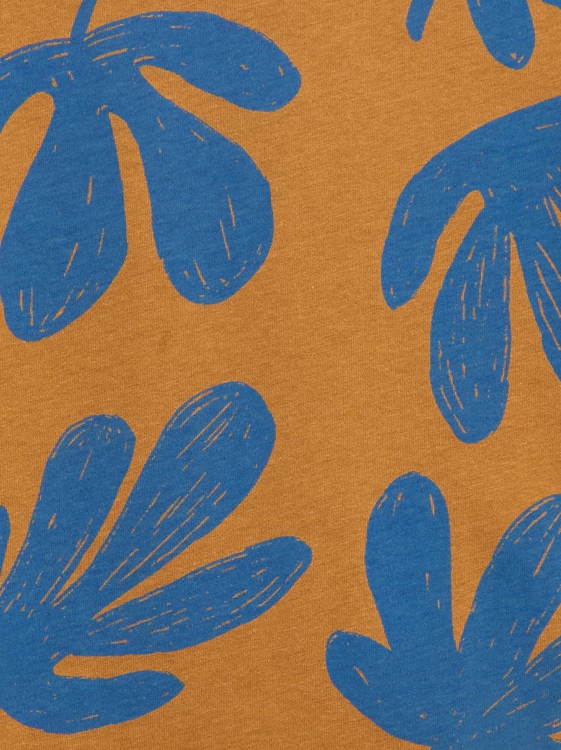 Camiseta estampada de manga corta Marron - Kiabi