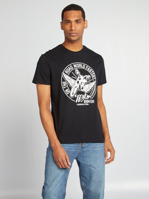 Camiseta estampada de manga corta - Kiabi