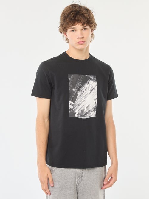 Camiseta estampada de manga corta - Kiabi