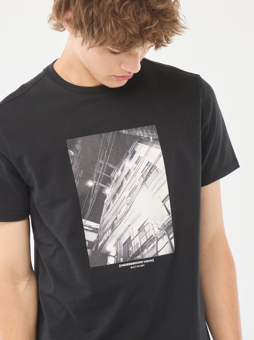 Camiseta estampada de manga corta - Kiabi