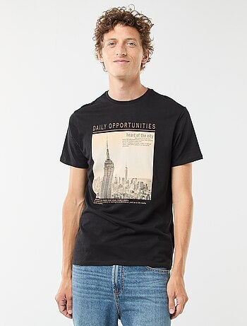 Camiseta estampada de manga corta