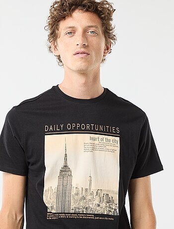 Camiseta estampada de manga corta