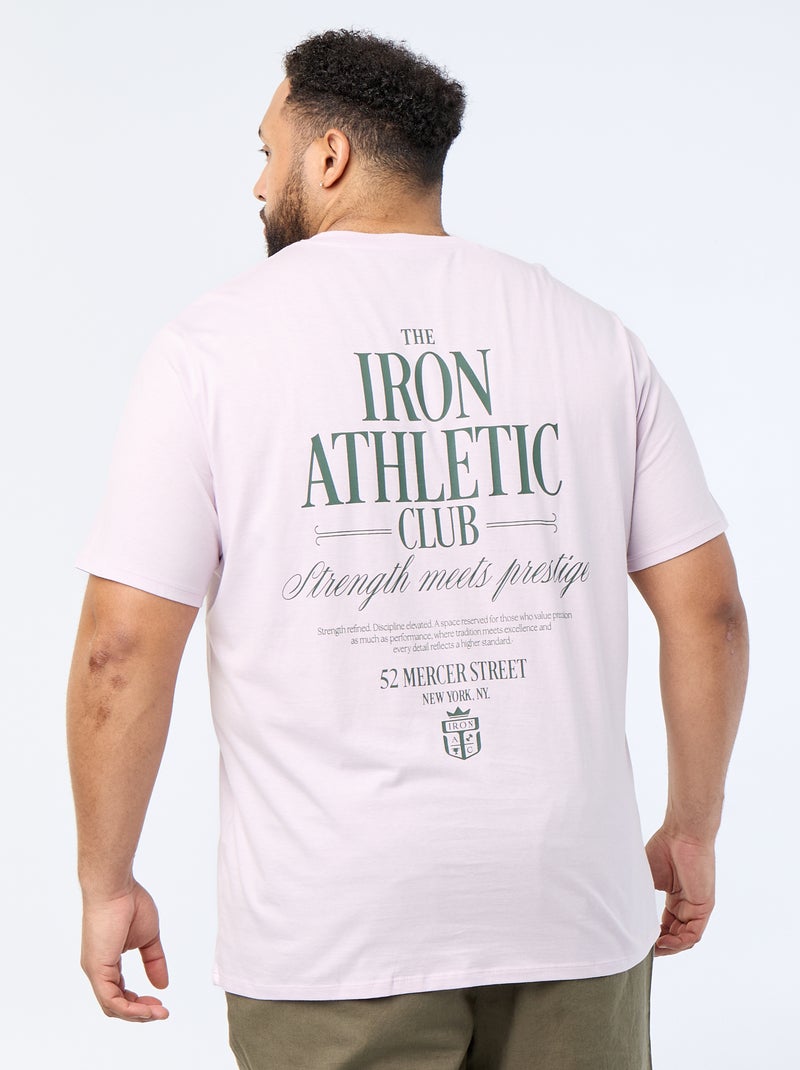 Camiseta estampada de manga corta Purpura - Kiabi
