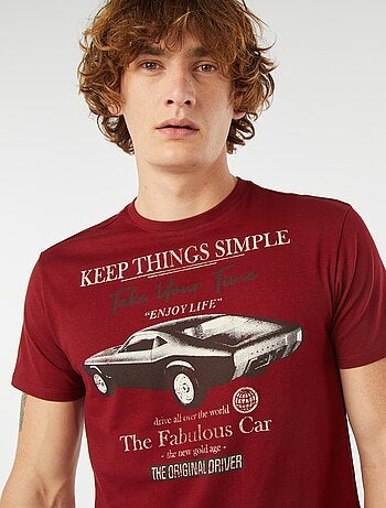 Camiseta estampada de manga corta