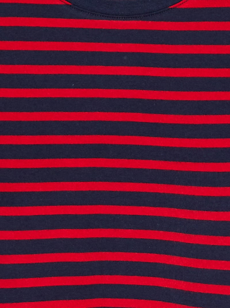 Camiseta estampada de manga corta ROJO - Kiabi