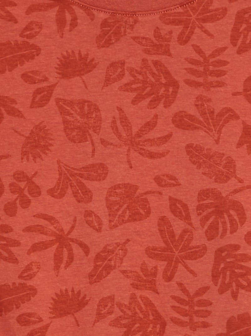 Camiseta estampada de manga corta ROJO - Kiabi