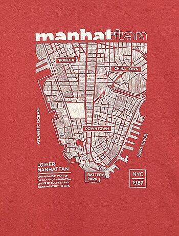 Camiseta estampada de manga corta