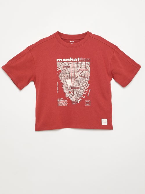Camiseta estampada de manga corta - Kiabi
