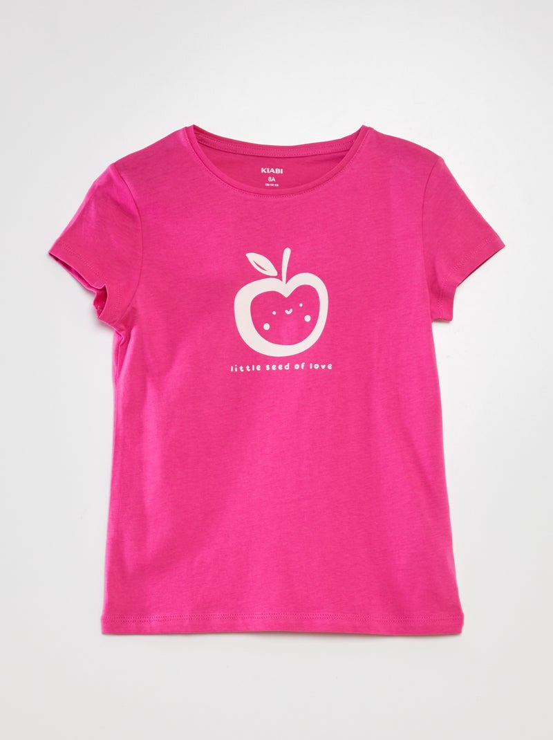 Camiseta estampada de manga corta ROSA - Kiabi
