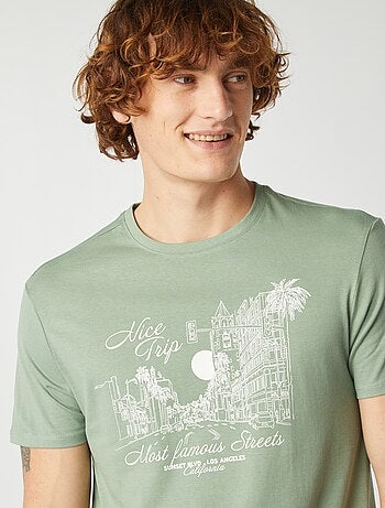 Camiseta estampada de manga corta