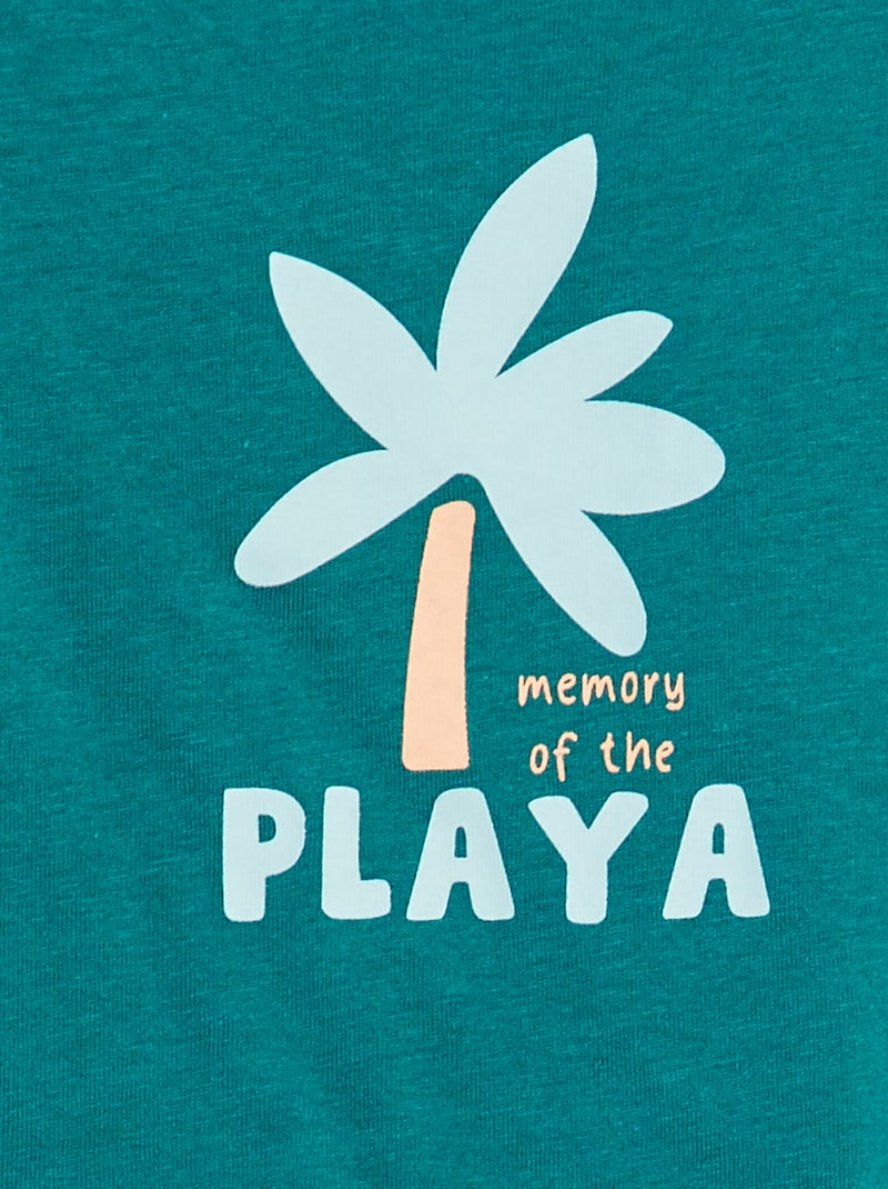 Camiseta estampada de manga corta VERDE - Kiabi