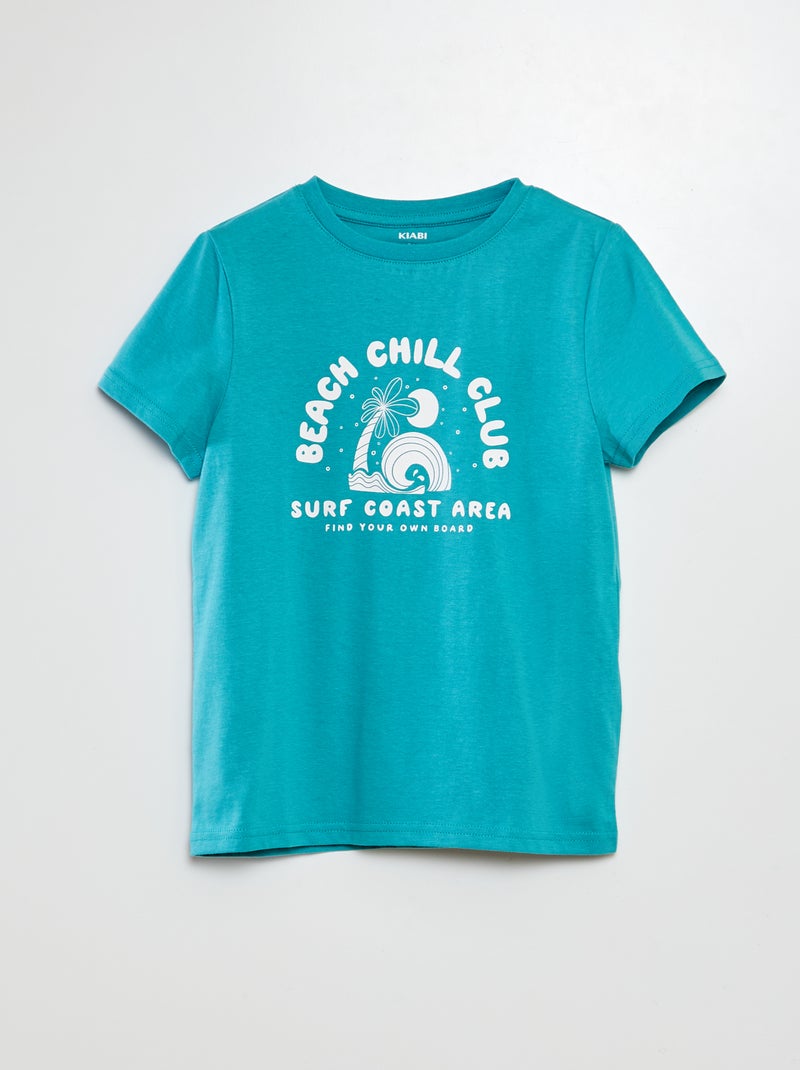 Camiseta estampada de manga corta VERDE - Kiabi