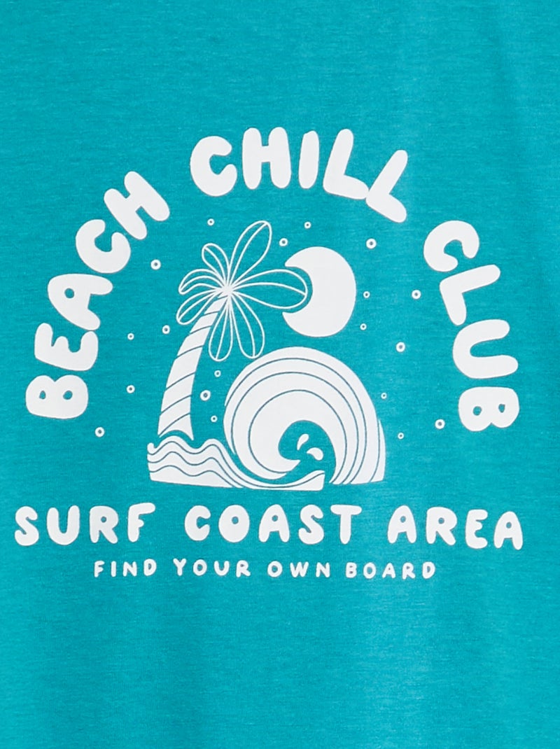 Camiseta estampada de manga corta VERDE - Kiabi