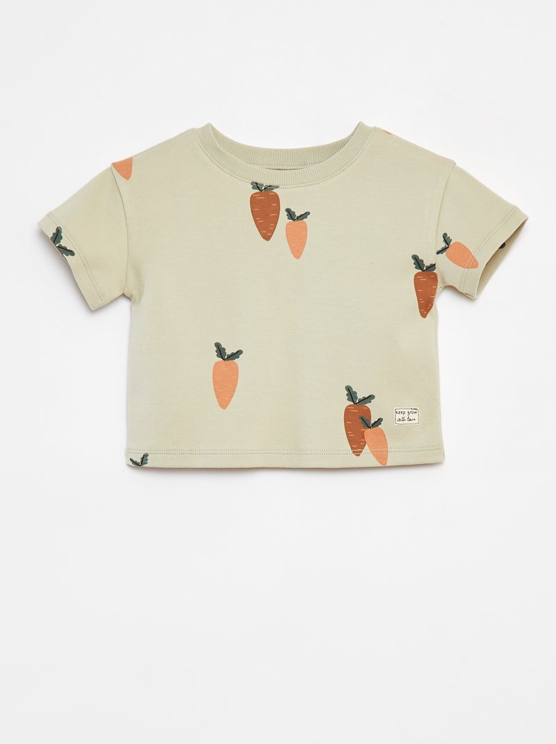 Camiseta estampada de manga corta VERDE - Kiabi