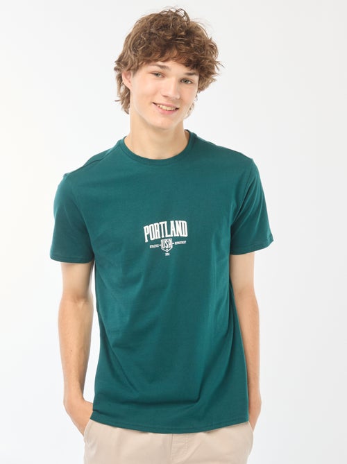 Camiseta estampada de manga corta - Kiabi