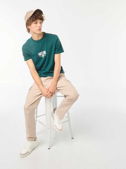 Camiseta estampada de manga corta - Kiabi