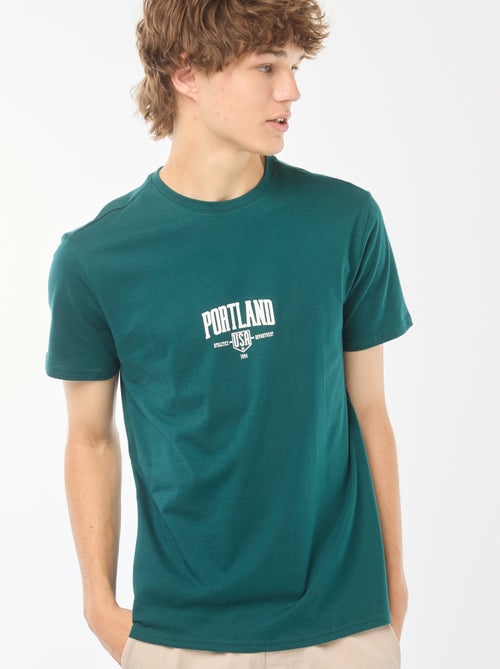 Camiseta estampada de manga corta - Kiabi