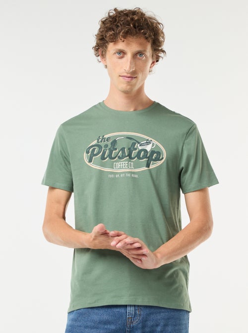 Camiseta estampada de manga corta - Kiabi