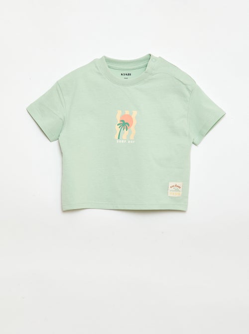 Camiseta estampada de manga corta - Kiabi