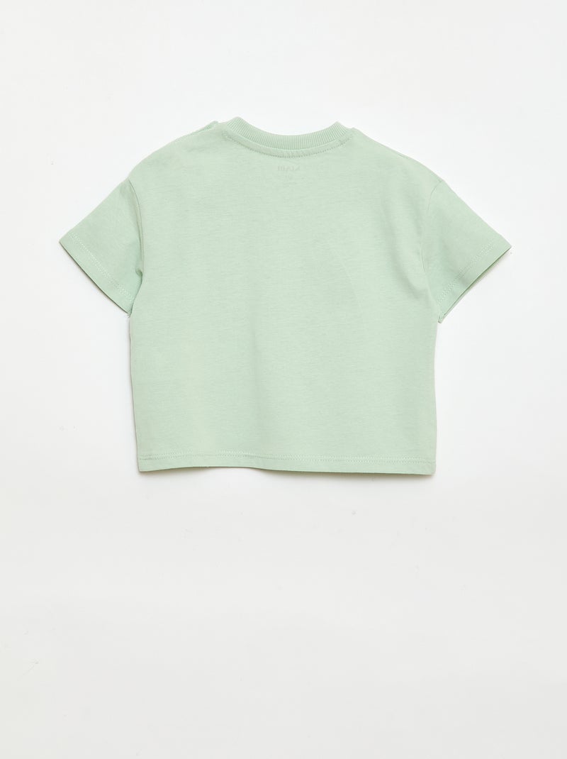 Camiseta estampada de manga corta Verde - Kiabi