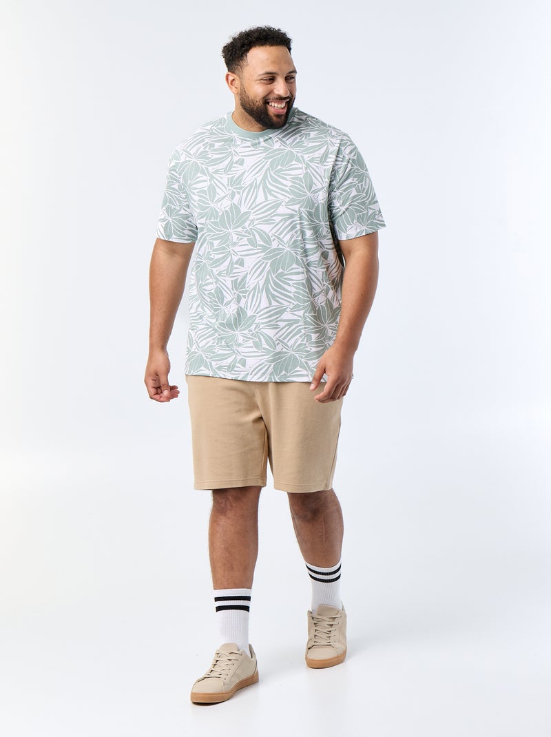 Camiseta estampada de manga corta Verde - Kiabi