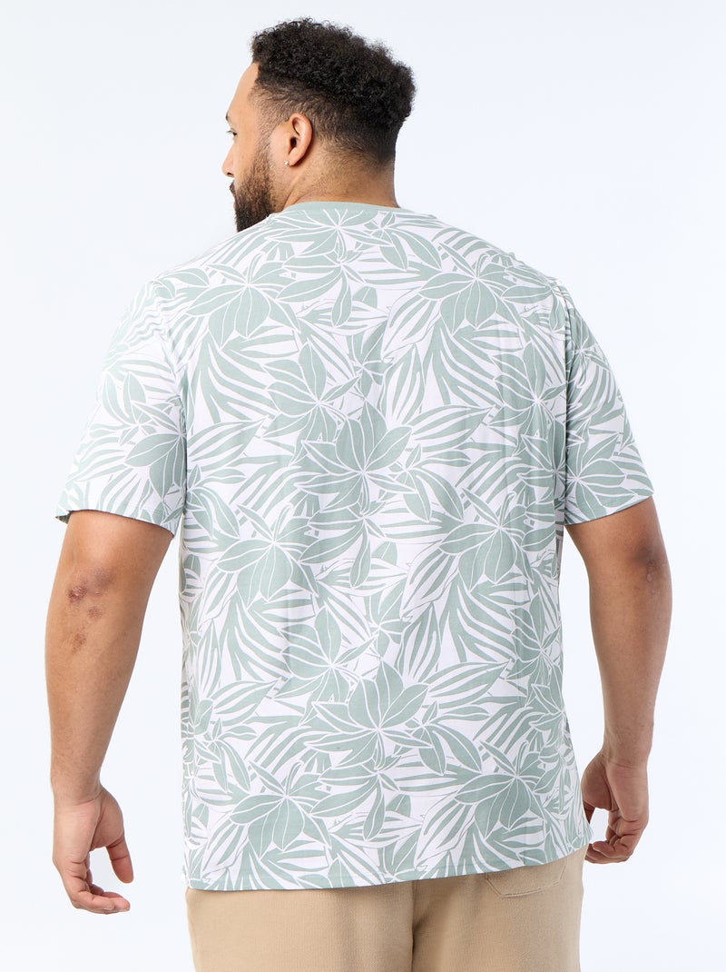 Camiseta estampada de manga corta Verde - Kiabi