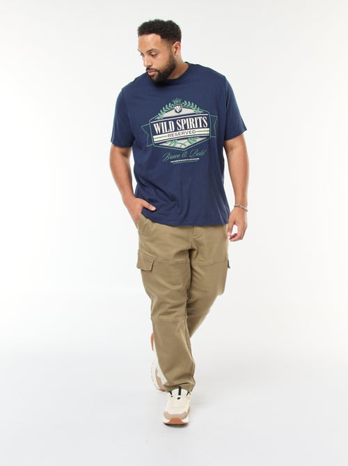 Camiseta estampada de manga corta y cuello redondo - Kiabi