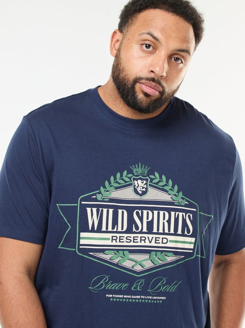 Camiseta estampada de manga corta y cuello redondo - Kiabi