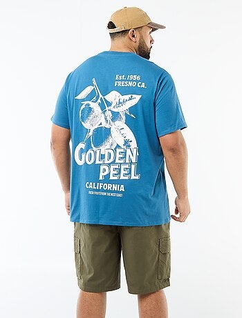 Camiseta estampada de manga corta y cuello redondo