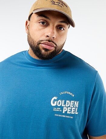 Camiseta estampada de manga corta y cuello redondo