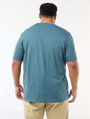 Camiseta estampada de manga corta y cuello redondo