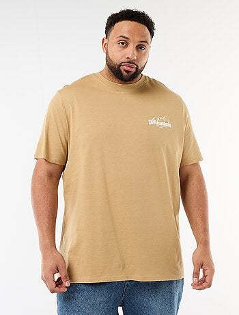 Camiseta estampada de manga corta y cuello redondo