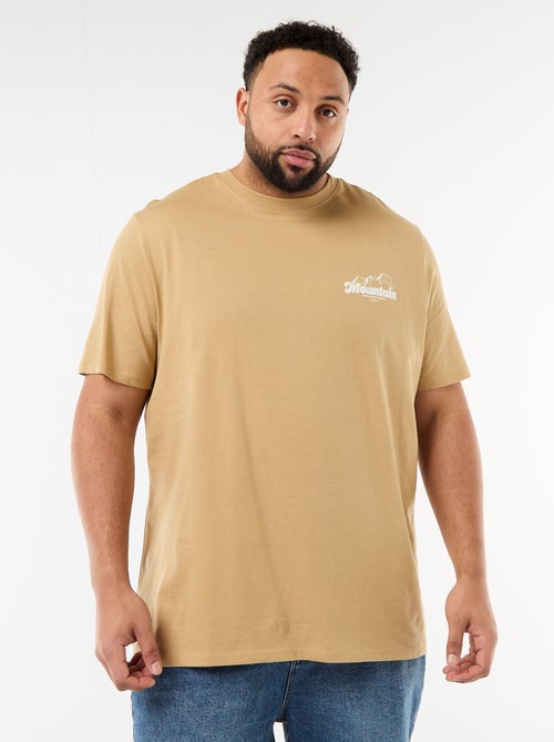 Camiseta estampada de manga corta y cuello redondo - Kiabi