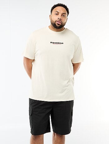 Camiseta estampada de manga corta y cuello redondo