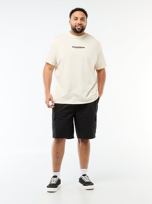 Camiseta estampada de manga corta y cuello redondo - Kiabi