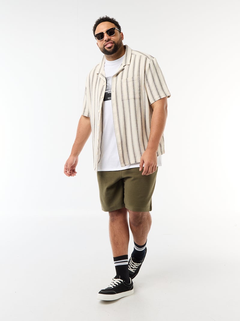 Camiseta estampada de manga corta y cuello redondo Blanco - Kiabi